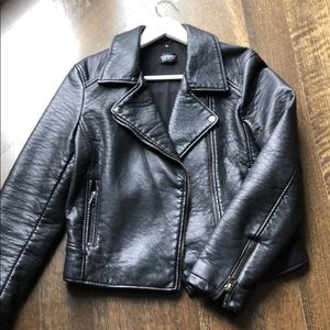 Top Shop Faux leather biker jacket